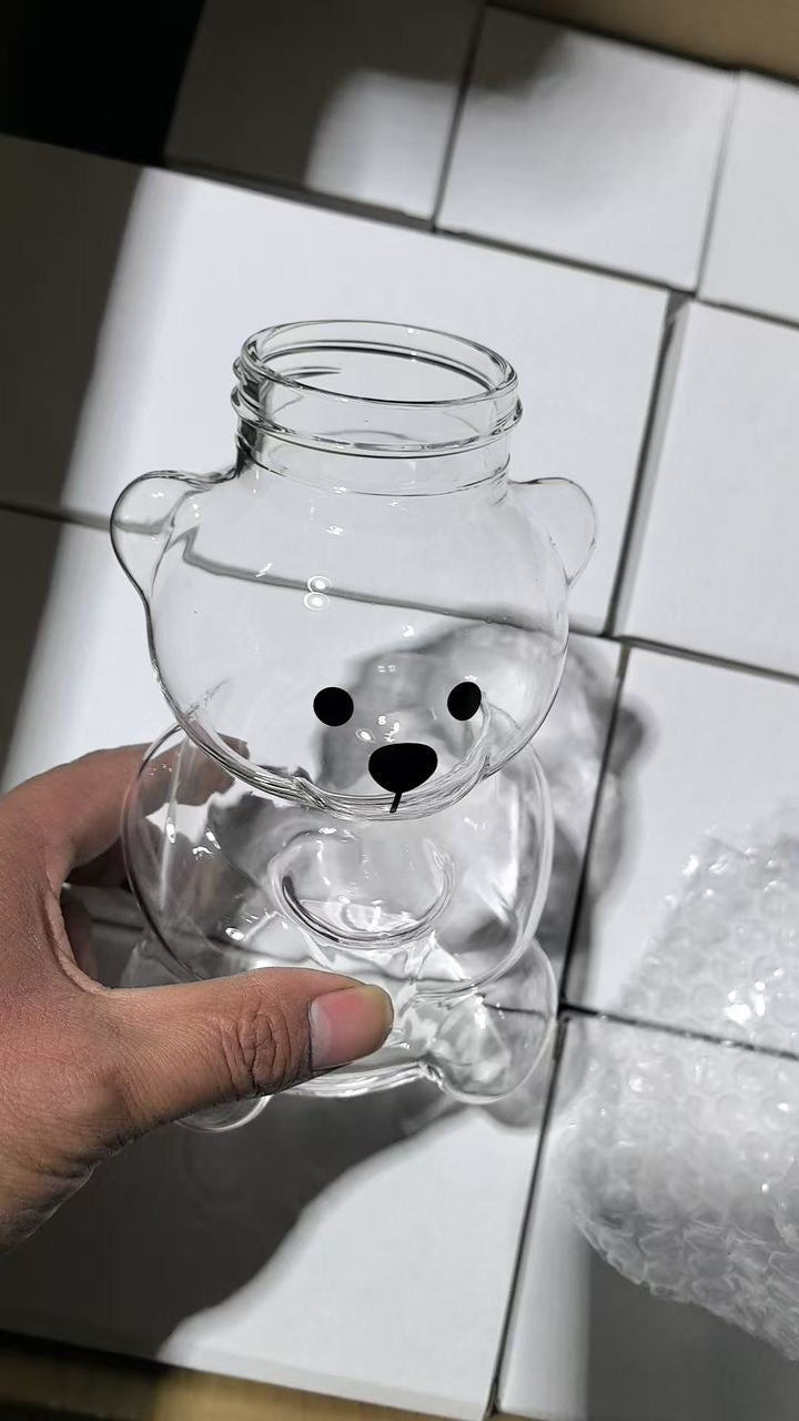 Glass Bear Cup - Pink