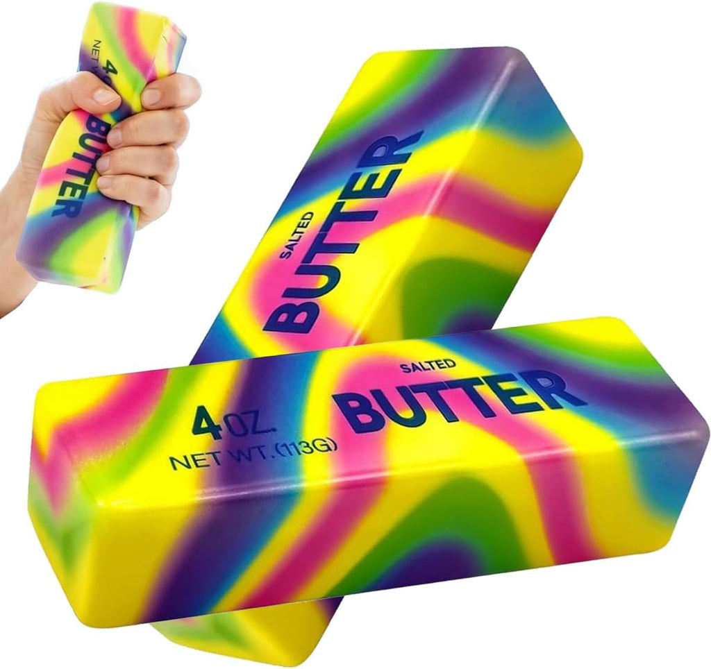 Viral Butter Squishy - Yellow / Rainbow