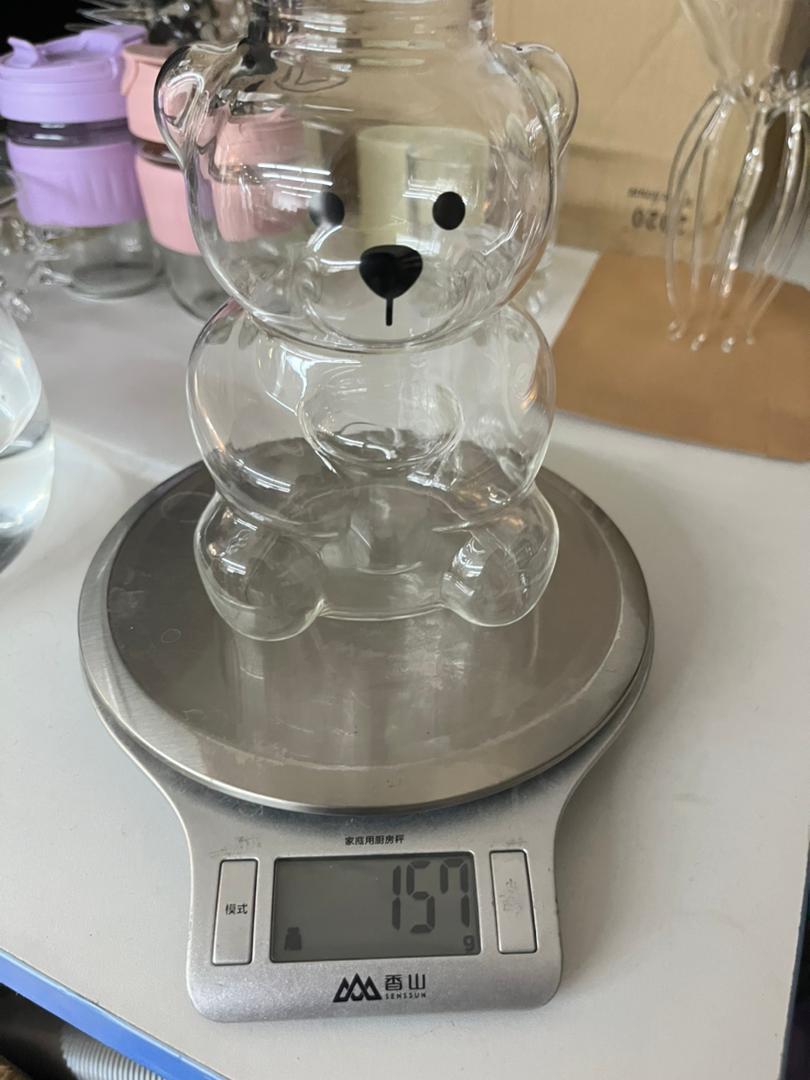 Glass Bear Cup - Pink