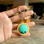 Dumpling Clicker Fidget Keychain